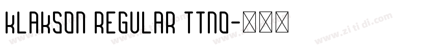 Klakson Regular ttno字体转换